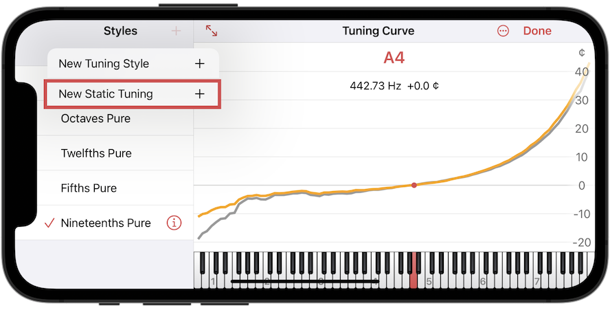 Creating a new static tuning