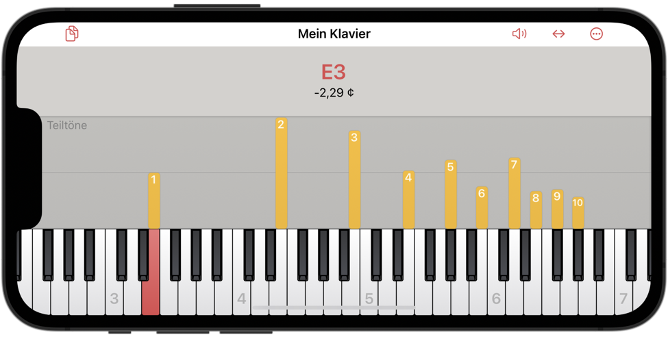 Tonhöhenanzeige deaktiviert