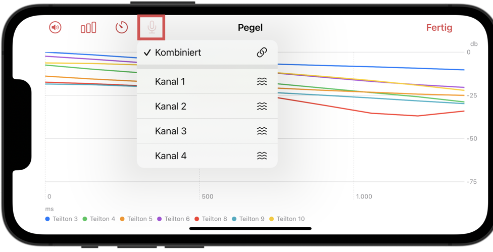 Audiokanäle auswählen